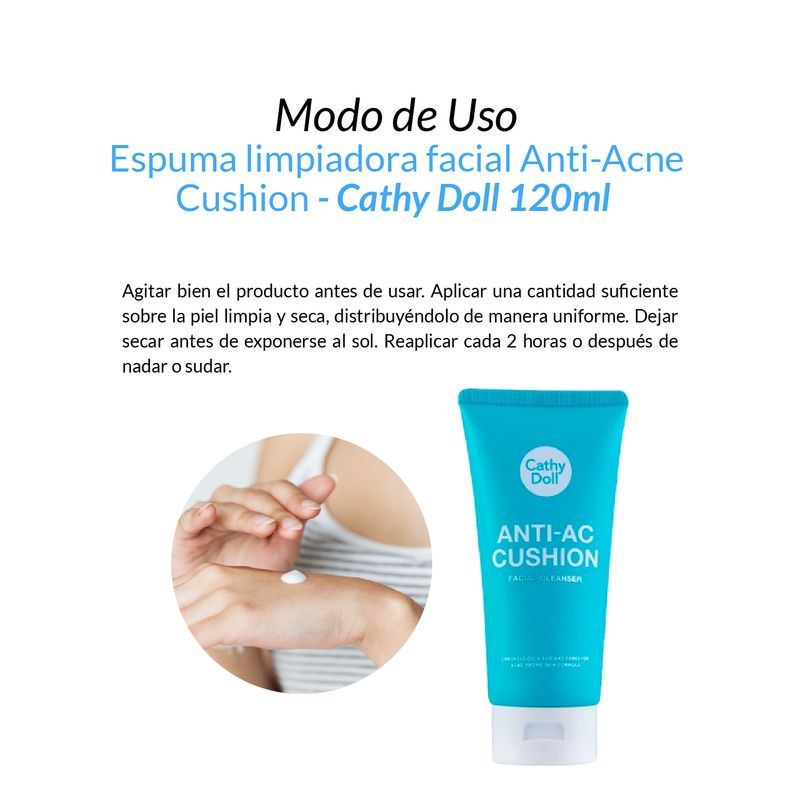 Espuma-limpiadora-facial-Anti-Acne-Cushion---Cathy-Doll-120ml