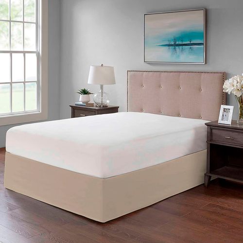 Faldon de Tarima King 198cm X 203cm Drill Laterales Liso Beige claro 25cm