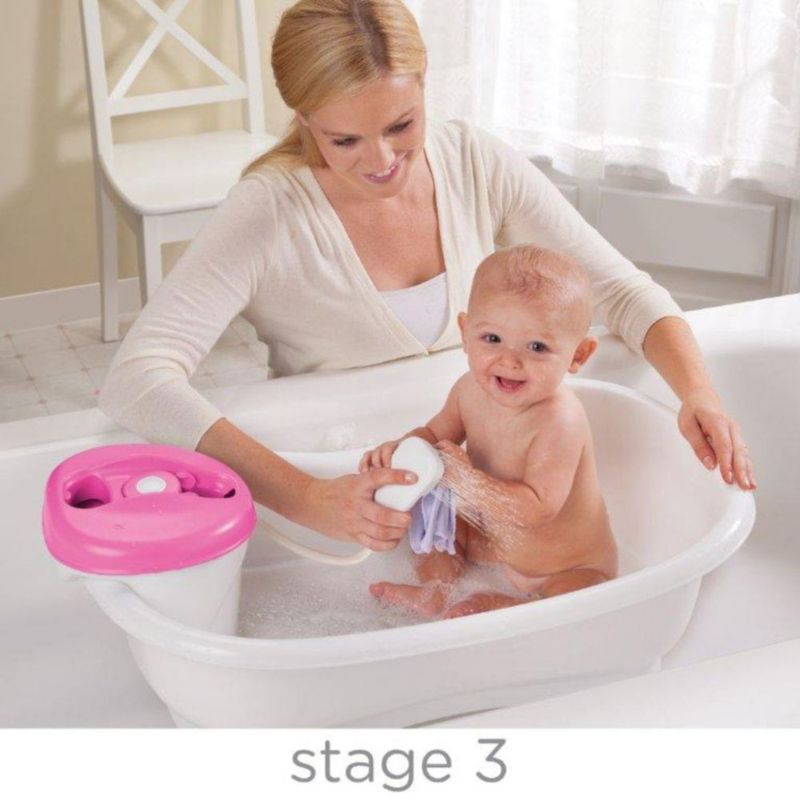 Tina de Baño Para Bebe Plegable Rosado DB-688 - Shopstar