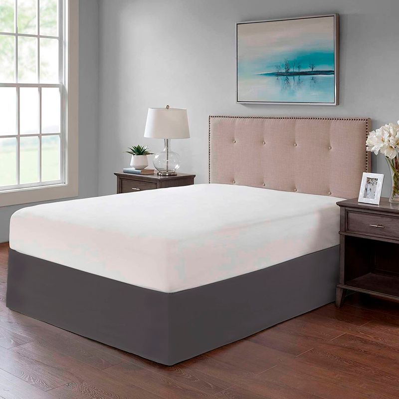 Faldon-de-Tarima-Queen-152cm-X-203cm-Drill-Laterales-Liso-Gris-Oscuro-35cm