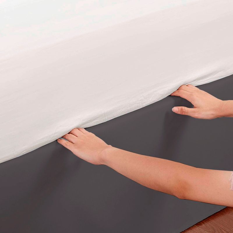 Faldon-de-Tarima-Queen-152cm-X-203cm-Drill-Laterales-Liso-Gris-Oscuro-35cm