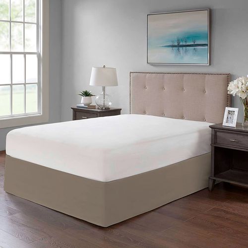 Faldon de Tarima King 200cm X 200cm Drill Laterales Liso Beige Oscuro 25cm