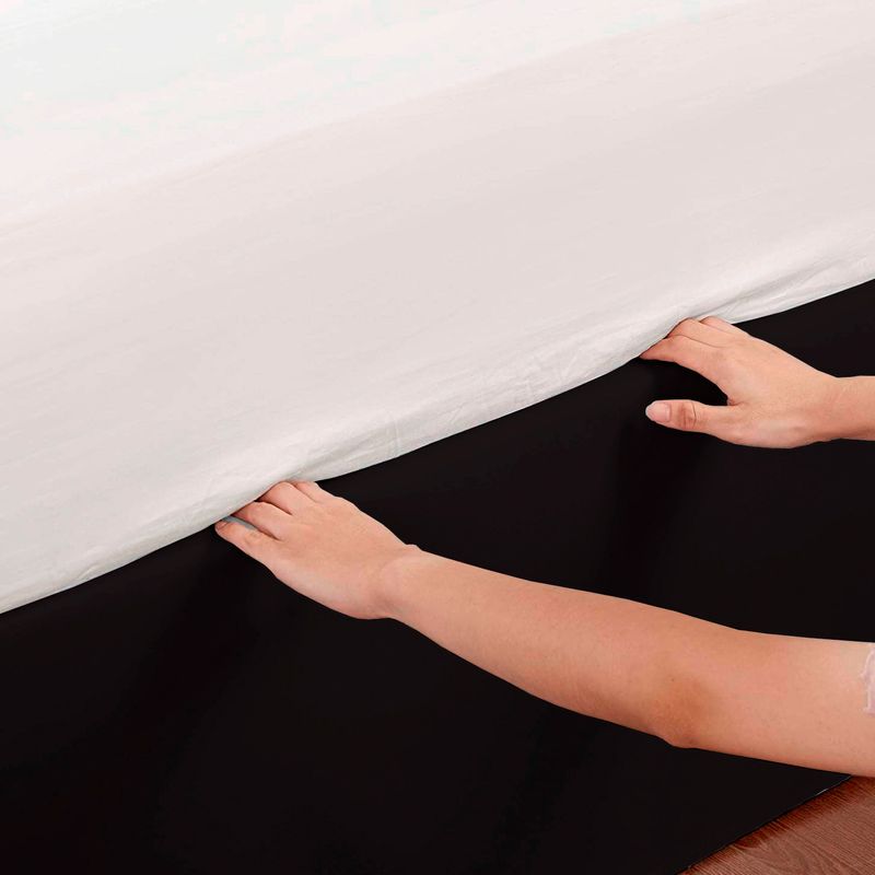 Faldon-de-Tarima-Queen-160cm-X-200cm-Drill-Laterales-Liso-Negro-25cm