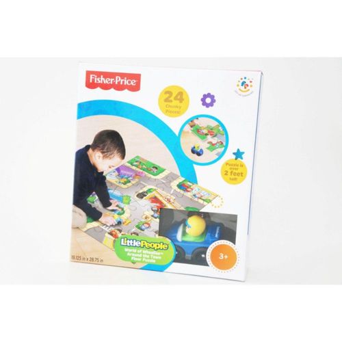 Rompecabezas Ciudad Fisher Price Con Auto 24 Piezas