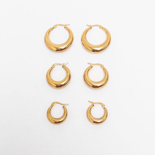 Set Argollas Gold Mujer Naif Jewelry