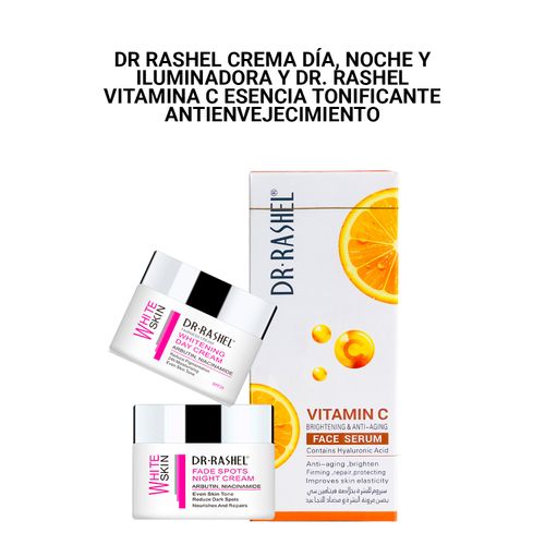 DR RASHEL Crema Día, Noche y Dr. Rashel Vitamina C Esencia tonificante antienvejecimiento