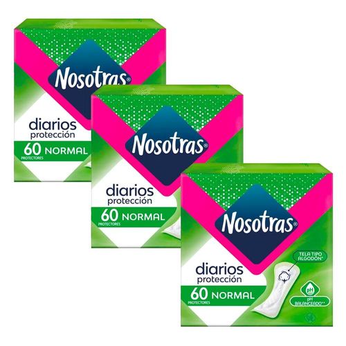 Pack Protectores Diarios NOSOTRAS Normal Caja 60un x 3un