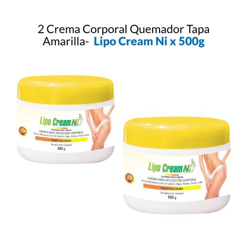 2 Crema reductora Lipo Cream - Tapa Amarilla