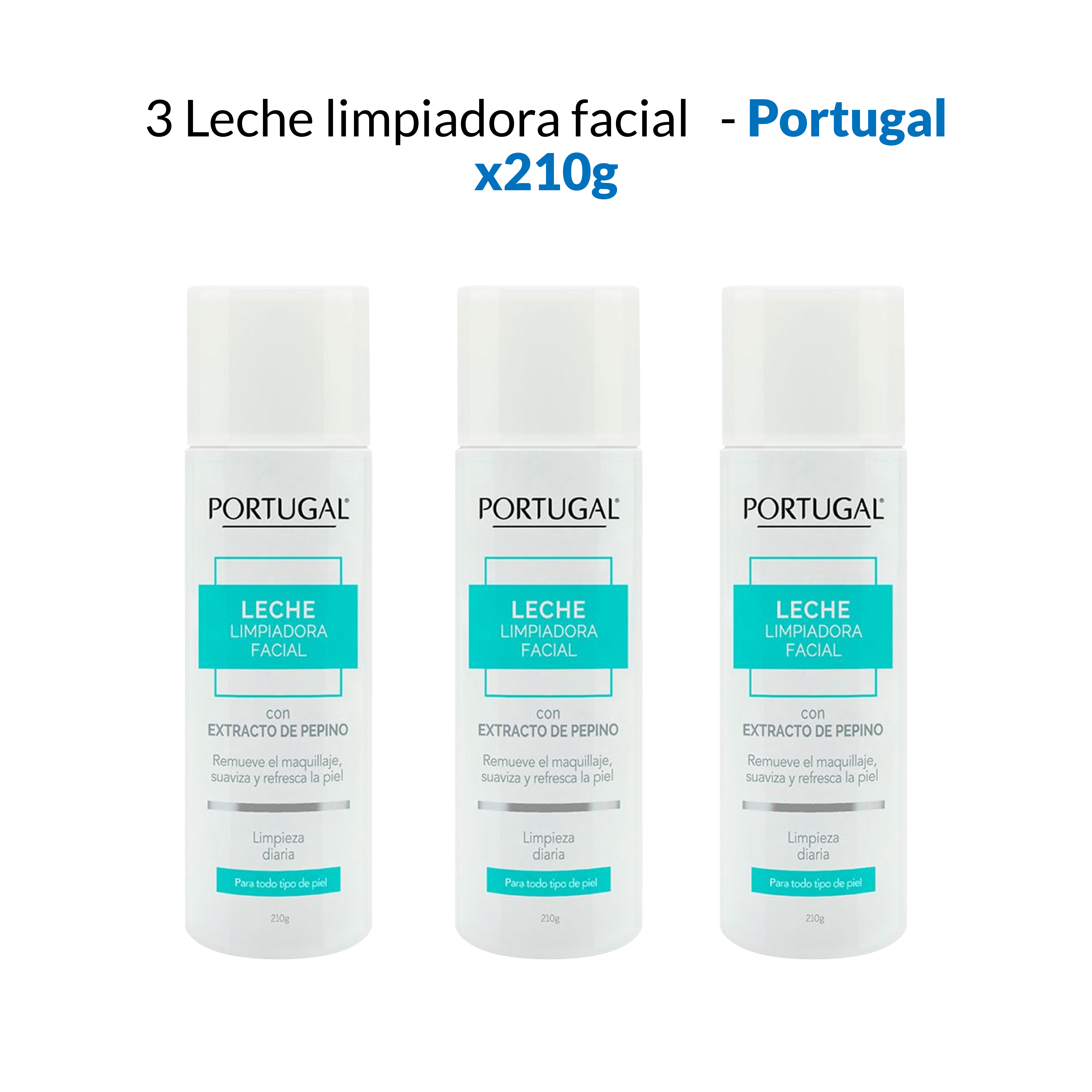 Leche Limpiadora Facial con Extracto de Pepino 210 g. – BOTICAPORTUGAL