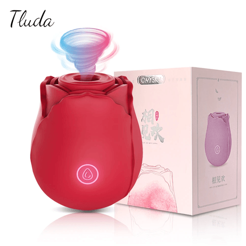 SUCCIONADOR DE CLITORIS CON FORMA DE ROSA CON 10 MODALIDADES TLUDA GM30 SILICONA SANLLO IMPORT