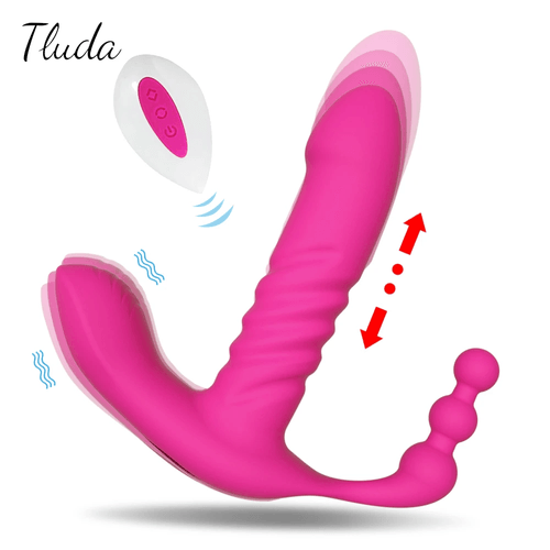 VIBRADOR INALAMBRICO DE PUNTO G Y ESTIMULADOR DE CLITORIS TLUDA CD07 SILICONA SANLLO IMPORT