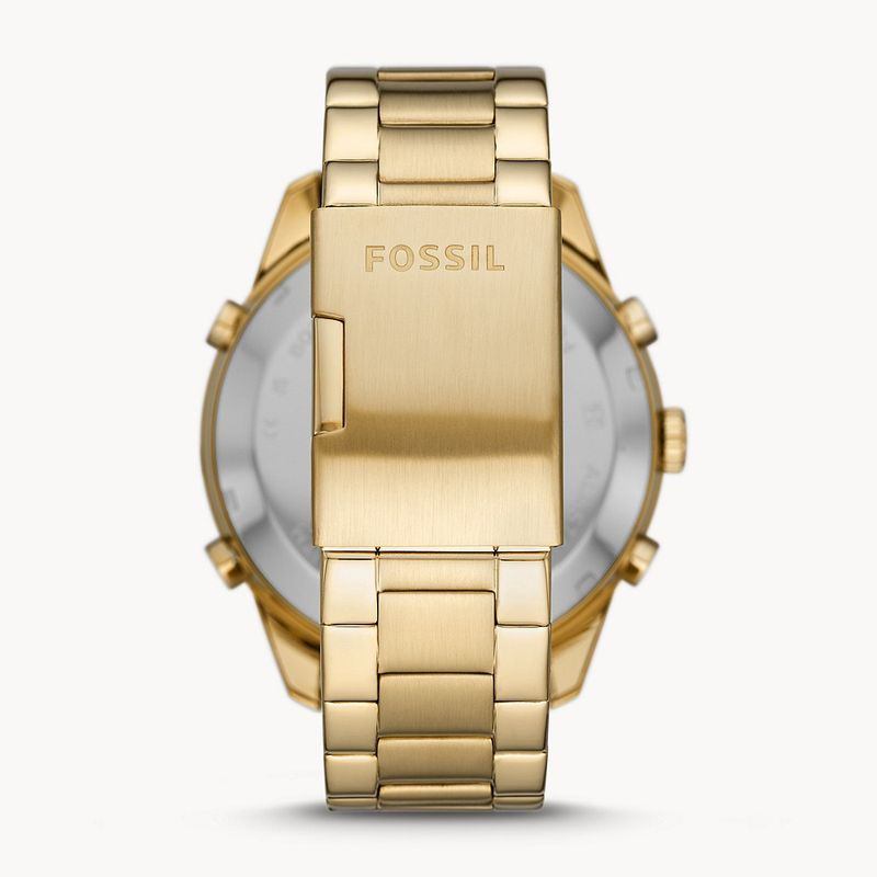 Reloj-Fossil-Brox-BQ2580-Digital-Analogico-Luz-Acero-Inoxidable-Dorado-Negro