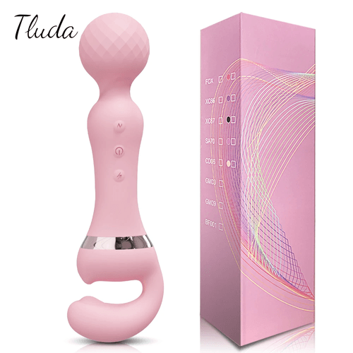 VIBRADOR AV 2 EN 1 FEMENINO TLUDA AV012 SILICONA SANLLO IMPORT