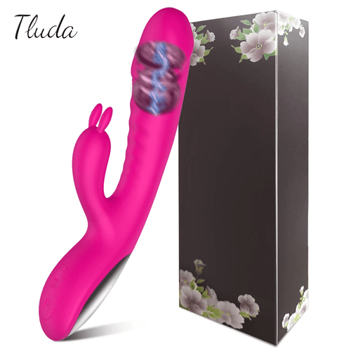 VIBRADOR DE CONEJO ESTIMULANTE DE CLITORIS Y PUNTO G TLUDA ZD010 SILICONA LOAIZAR IMPORT