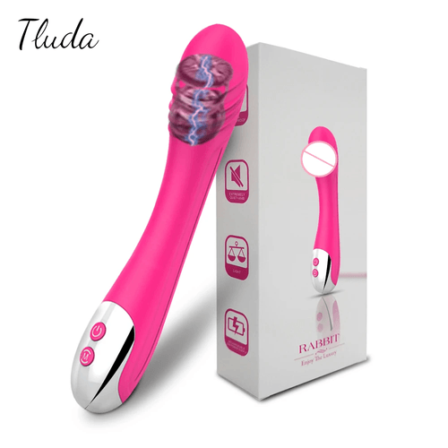 VIBRADOR ESTIMULANTE DE PUNTO G Y CLITORIS TLUDA XC66, 20CM*3.5CM, SILICONA LOAIZAR IMPORT