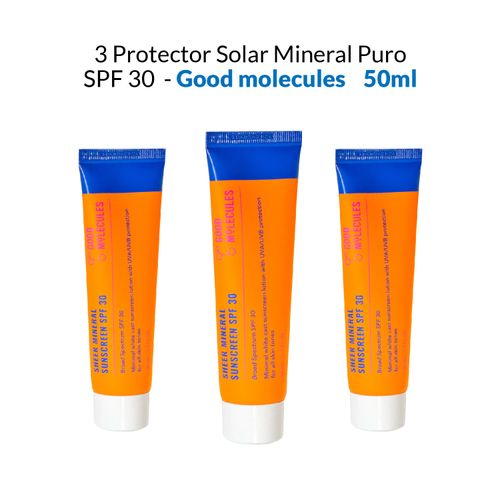 3 Protector Solar Mineral Puro SPF 30 - Good Molecules 50ml