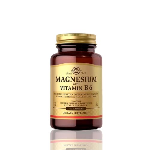 Magnesio Con Vitamina B6 Solgar 100 Capsulas