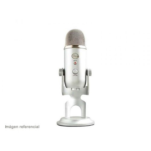 Micrófono Blue Yeti Usb Streaming Cardioid Omni Bi Led Silver