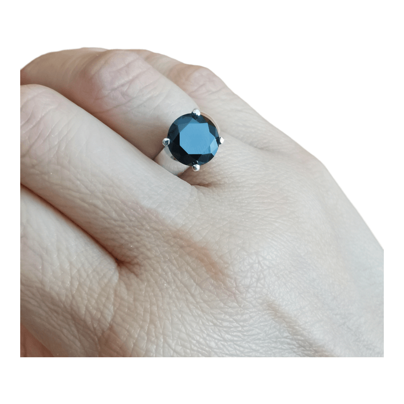 Anillo-Plata-950-ZEFORA---joyeria-de-compromiso-mujer-circon-Negro-TALLA-6-