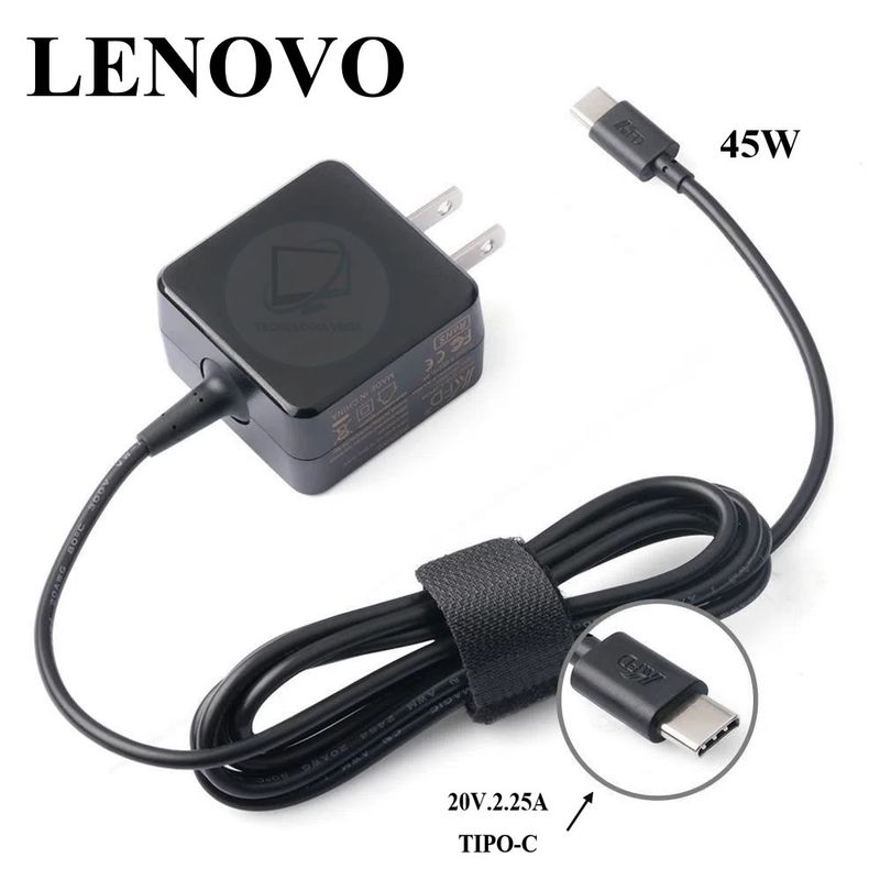 Cargador-Laptop-Lenovo-20V-225A-Tipo-C-Retractil-45w