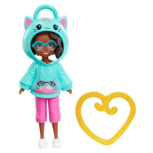 Muñeca Polly Pocket Hoodie Amigos Shani Gatito