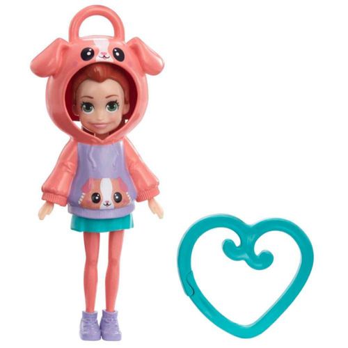 Muñeca Polly Pocket Hoodie Amigos Lila Perrito