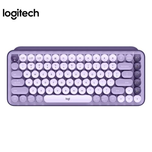 Teclado Logitech Pop Keys Cosmos Lavender Lilac Multi-Device Wireless/Bt