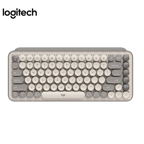 Teclado Logitech Pop Keys Mist Sand Gray Multi-Device Wireless/Bt