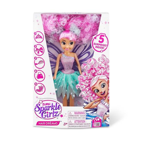 Muñeca Sparkle Girlz Hair Dream Rosado