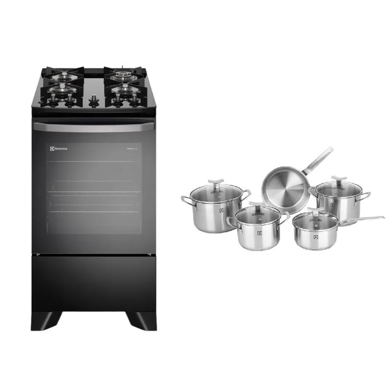 Juego de Ollas Acero Inox Electrolux