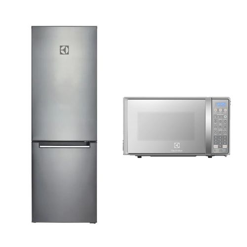 Combo Refrigeradora 310L Gris (ERT32G2KSQS) + Microondas 20L (EMDO20S2GSRUG) Electrolux