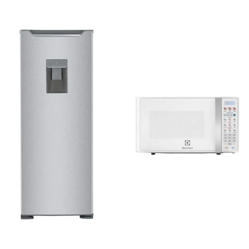 Combo Refrigeradora 211L Gris (ERDM26F2HPS) + Microondas 17L Blanco (EMDO17S2GSRUW) Electrolux