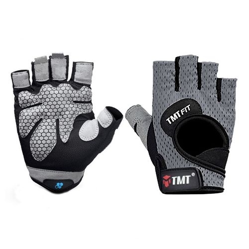 Guantes Gym TMT W46 Grís Transpirables Fitness Crossfit