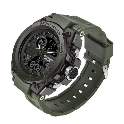 Reloj Deportivo SANDA 739 Verde Análogo-Digital