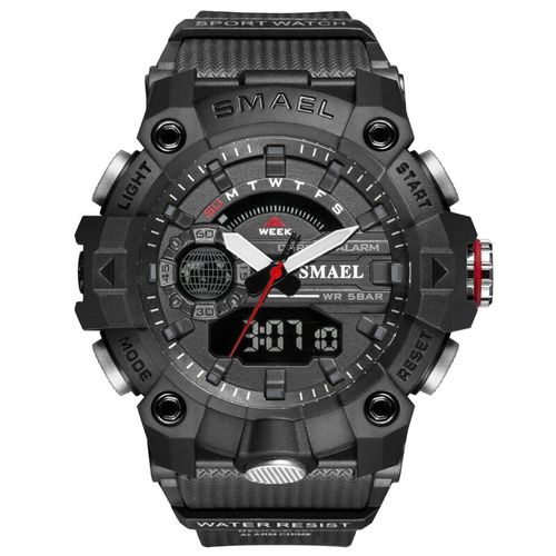 Reloj Deportivo SMAEL 8040 Negro Resina Doble Horario