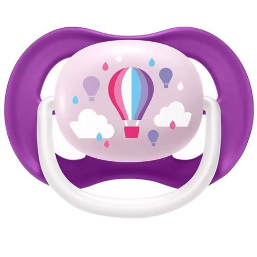 Chupón AVENT Ultra Air Globo Morado 6 a 18 Meses