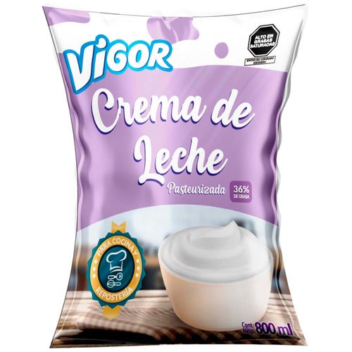 Crema de Leche Pasteurizada VIGOR Bolsa 946g