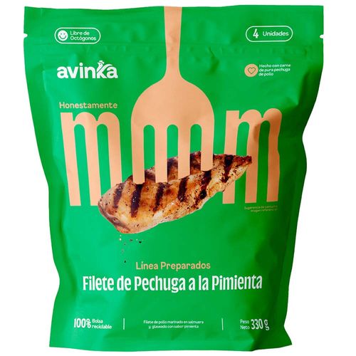 Filete de Pechuga a la Pimienta AVINKA Bolsa 4un