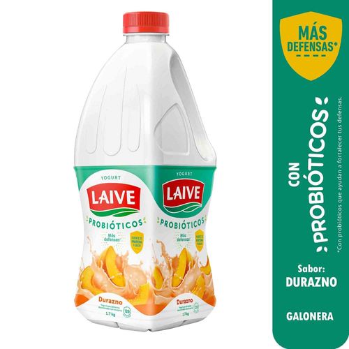 Yogurt Bebible LAIVE Bio Sabor a Durazno Galonera 1.7Kg