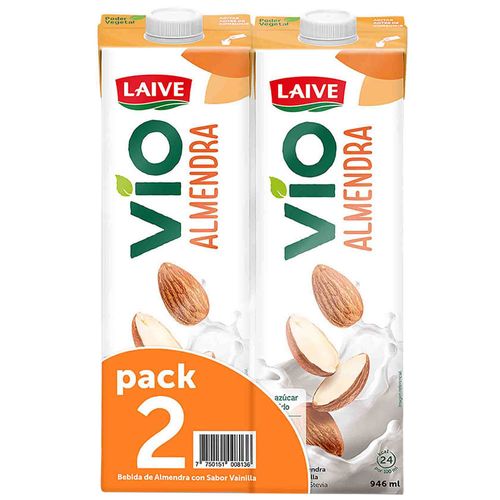 Bebida de Almendra LAIVE Vio Caja 946ml Paquete 2un