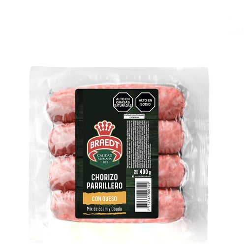 Chorizo Parrillero con Queso BRAEDT Paquete 400g