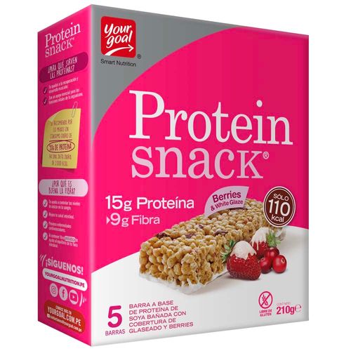 Barras de Cereal PROTEIN SNACK Berries & White Caja 210g