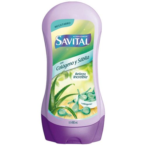 Acondicionador SAVITAL con Colágeno y Sábila Frasco 490ml