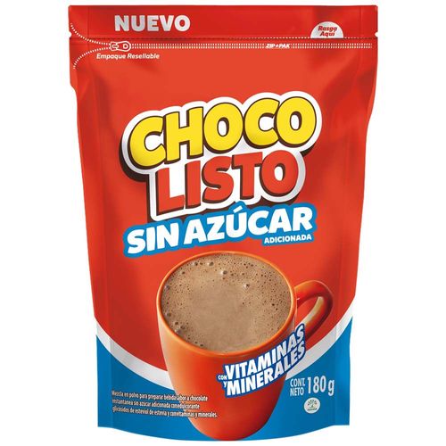 Fortificante en Polvo CHOCOLISTO sin Azúcar Doypack 180g