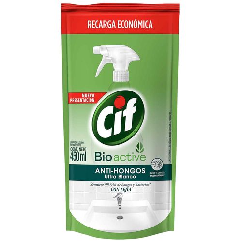 Anti-Hongos Baño Ultra Blanco CIF Doypack 450ml