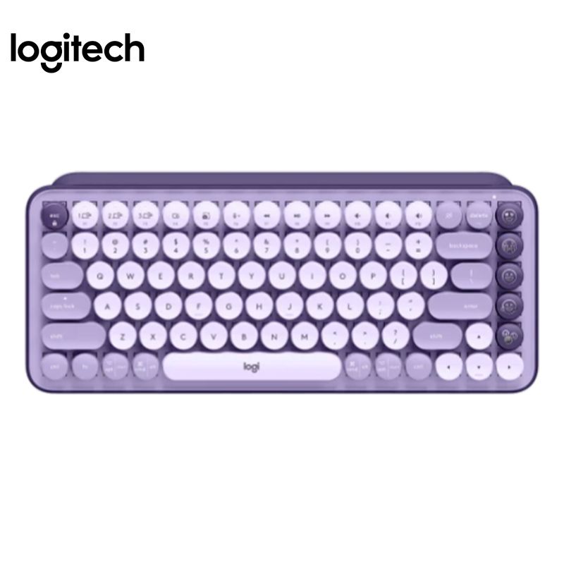 Teclado-Logitech-Pop-Keys-Multi-Device-Wireless-Bt-Cosmos-Lavender-Lilac