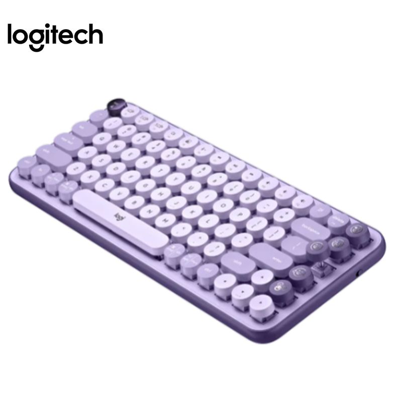 Teclado-Logitech-Pop-Keys-Multi-Device-Wireless-Bt-Cosmos-Lavender-Lilac