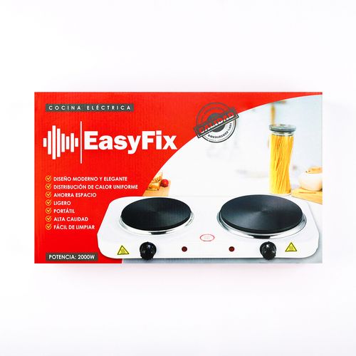 Cocina Eléctrica 2 hornillas EasyFix Blanca