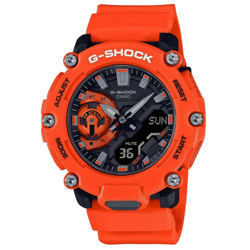 Reloj Casio G-shock Carbon Core GA2200M-4A Digital Analógico Luz Led Resina Naranja