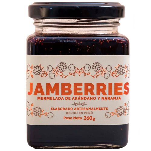 Mermelada BERRIES Arándanos y Naranja Pote 260g